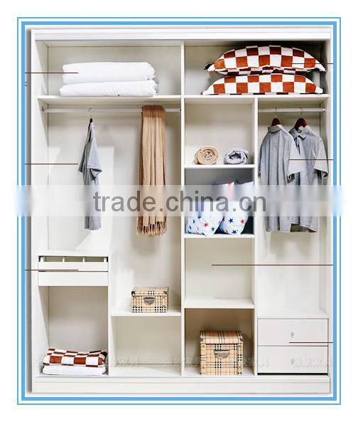 Simple design bedroom furniture wood wardrobe