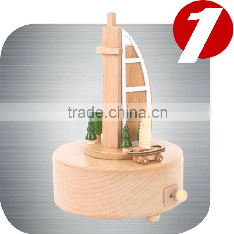 Handmade Sailing wooden Gift Nature Music Boxes