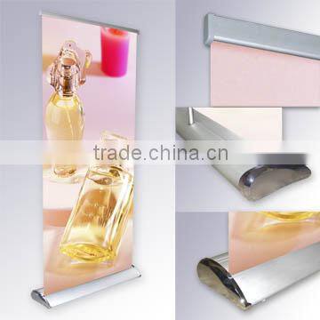 Advertising product portable pull up stand banner