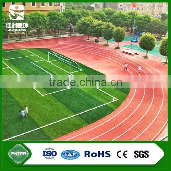 red playground track artificial grass with white line artificial grass