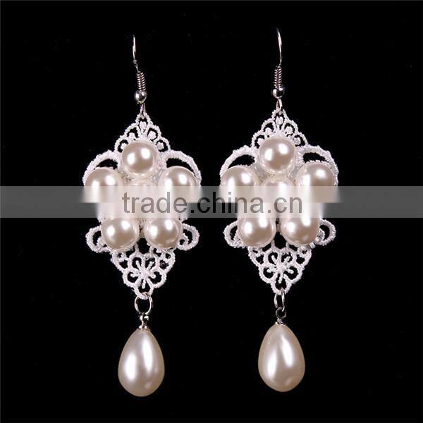 MYLOVE imitation pearl jewelry set white lace bride jewelry MLT024