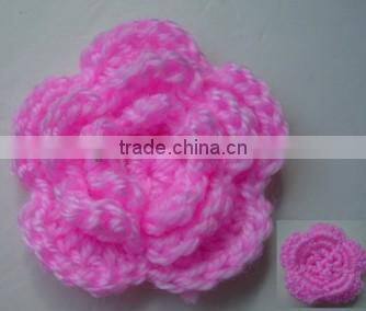 small blue crochet flower applique /wholesale crochet flower appliques for baby clothes