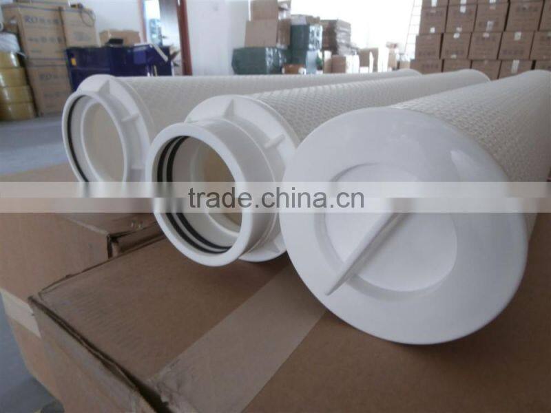 Pleated high flow cartridge filter element water cartridge filters