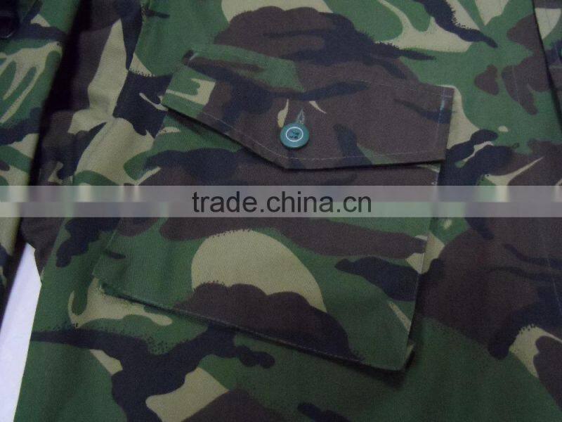 OEM cotton polyester ripstop greece army jungle camouflage battle dress uniform clothing