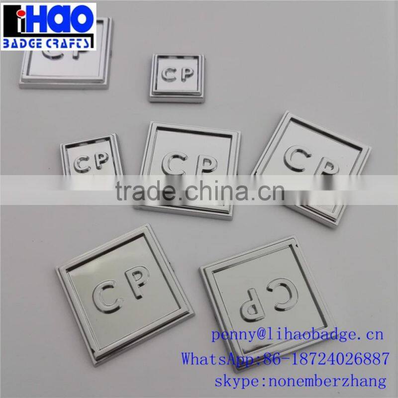 metal stickers ABS adhesive chrome plating black packing box plastic labels