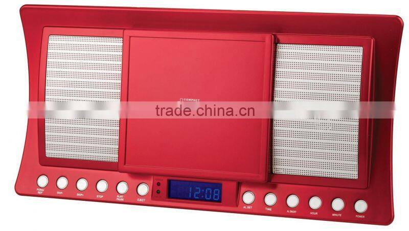 Vertical CD player with motorized door and sensor touch buttons