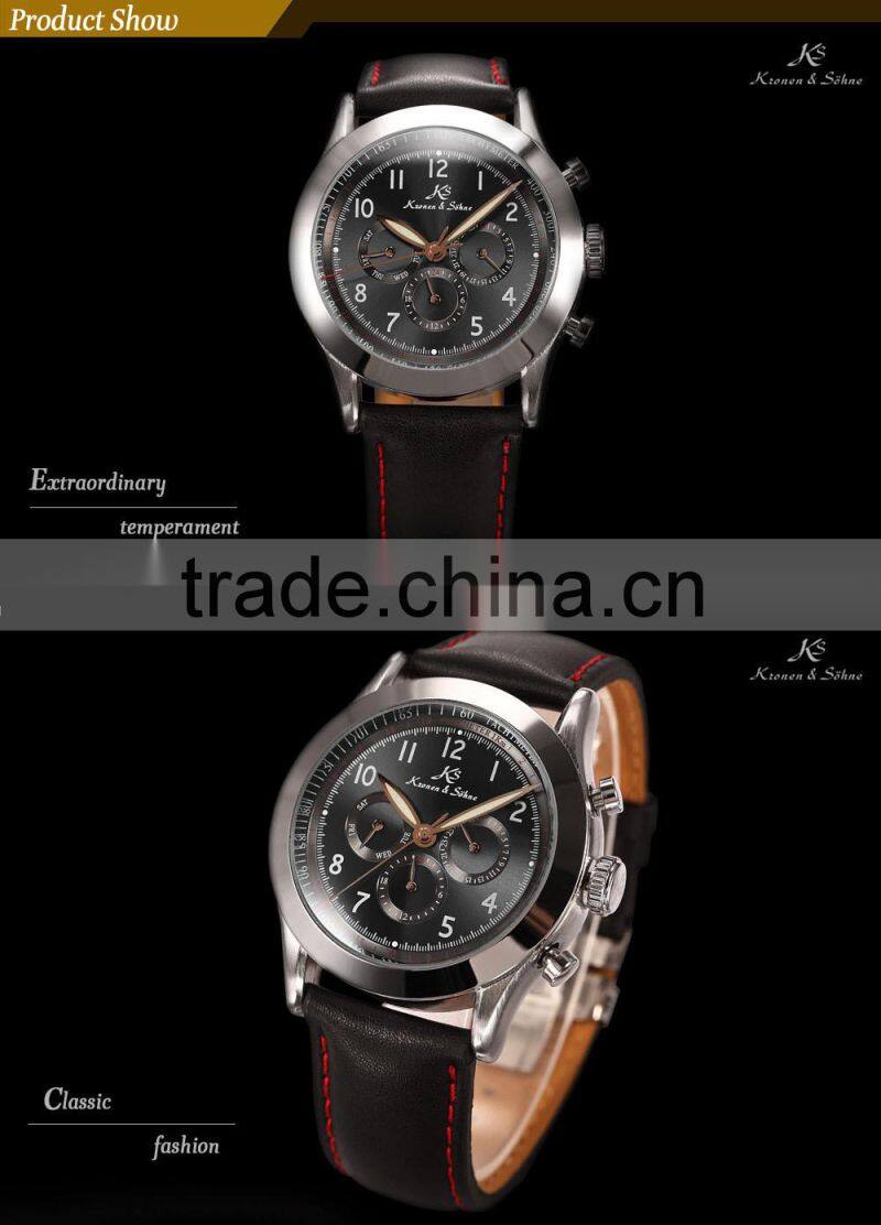 KS Navigator Automatic Mechanical Analog Men Leather Band Watch