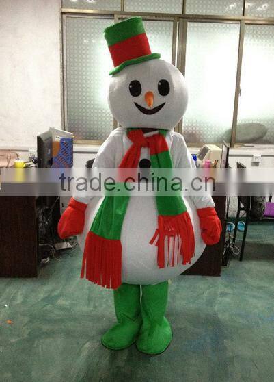 Hola adult bumble snowman costume/mascot costume/costume