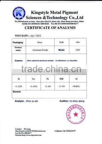 leafing aluminum paste for paint