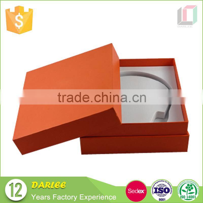 High end recyclable custom printing paperboard earphone packaging box with lid