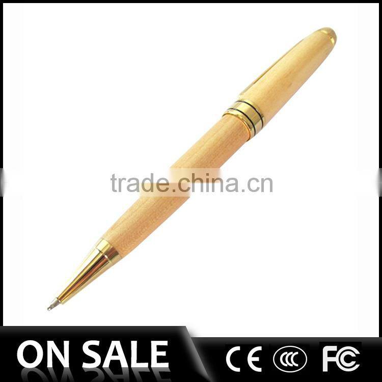Promotional cheap price logo wooden pen