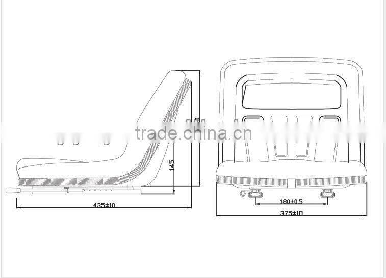 snowplough equipment seat with vinly cover