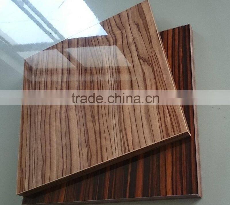 High glossy uv coated pvc mdf /plywood for shutters