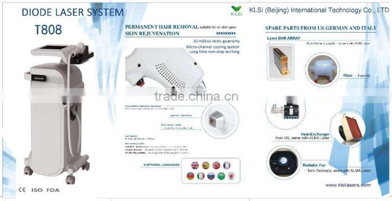 KLSI permanent hair removal machine/diode laser hair removal machine/soprano laser hair removal machine