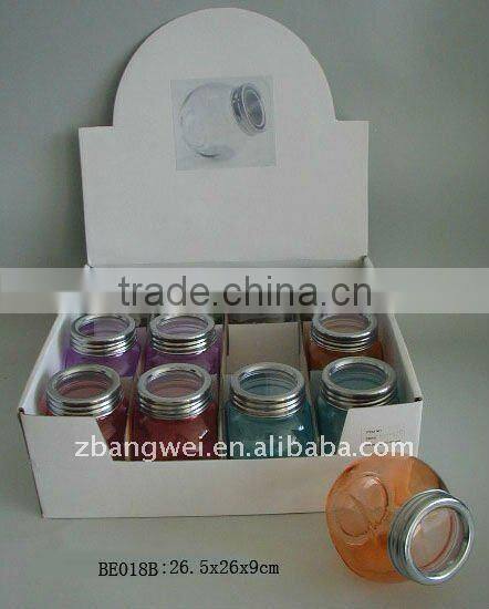 spice jar glass set in a display box