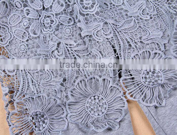 Spring Autumn New Sexy Women Cotton Blend Hollow Knitted Lace Leggings Skirt Pants Trouses