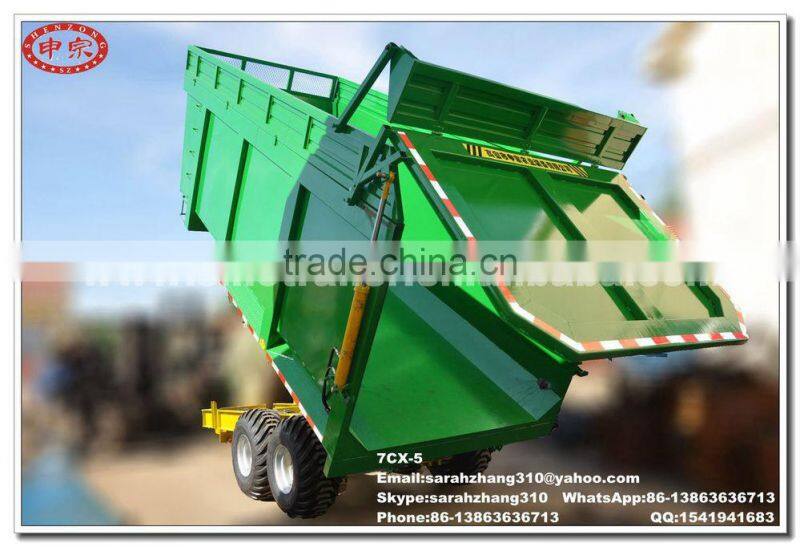 Truck Traile Use and CE Certification Farm Back Dump Trailer For Tractor