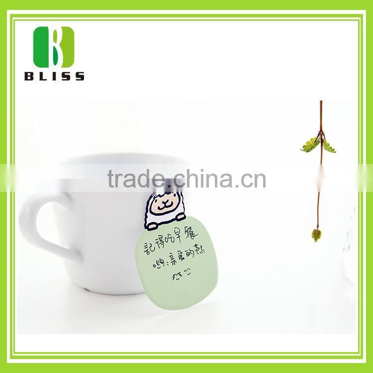 Full color gummed sticky note pad adhesive die cut memo butterfly shape note paper