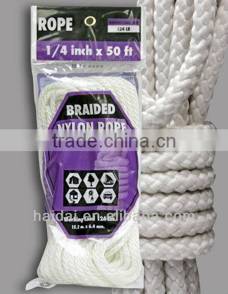 1/4 inch 6mm nylon braided rope