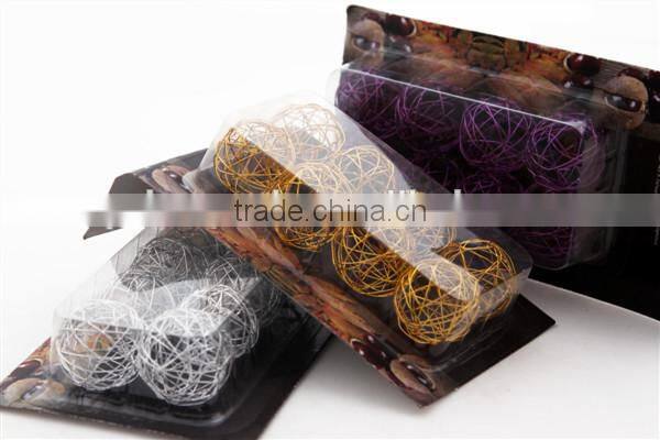 christmas ornaments ball/gold wire ballls