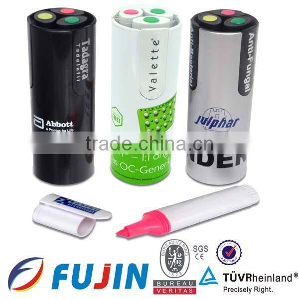 Factory direct 3 in 1 highlighter pen set for promotion/pharmaceutical promotional item