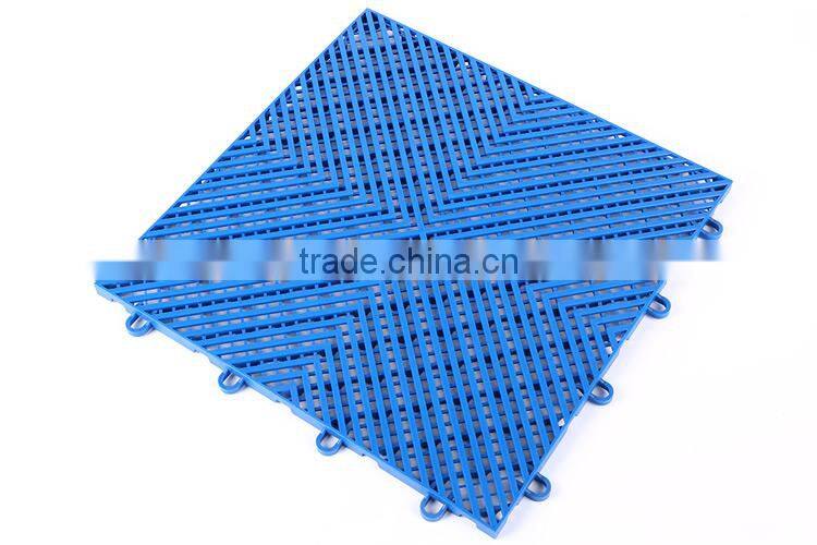Easy clean DIY interlocking Anti-slip PP tiles For swimming pool