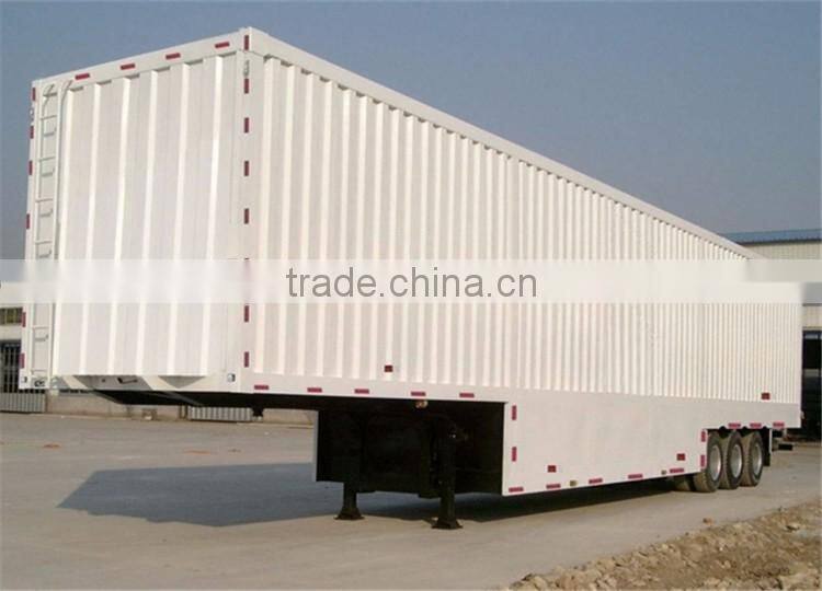 3 axle container tipping trailer, box stake semi trailer