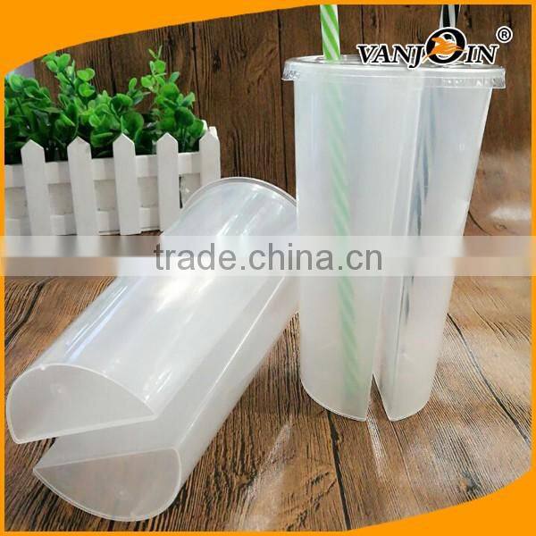 China Supplier Disposable PP Translucent Split Coffee Cups 700ml