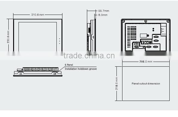MT5520T-CAN 10.4" TFT 640X480 pixels 2 CCFL USB /Serial port hmi touch screen panel HMI