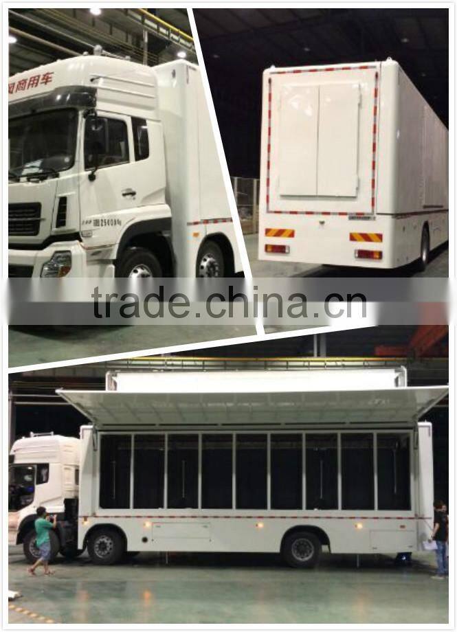 Dongfeng 8M ZQZ5123XTW MOBILE STAGE TRUCK for Outdoor Ad, Road Show, Promotion Activities