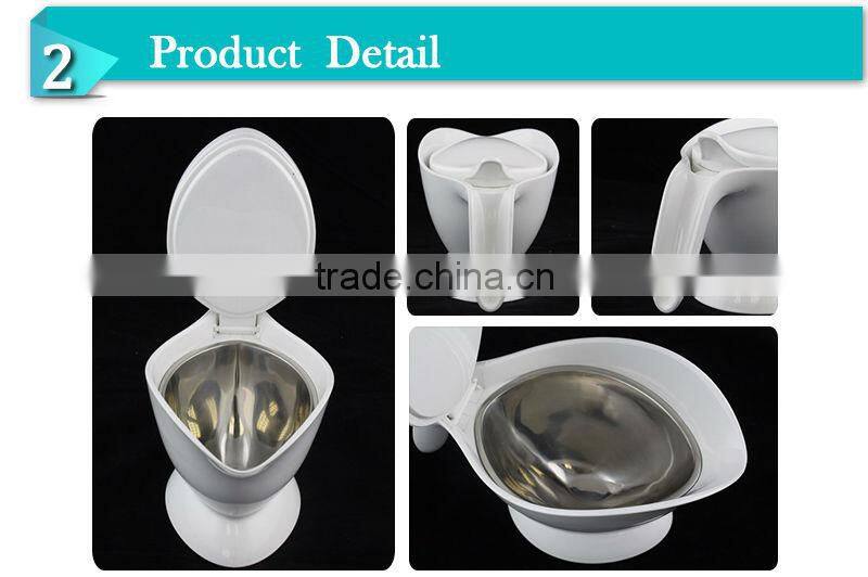 2014 new product plastic outer stainless steel inner sauce jug