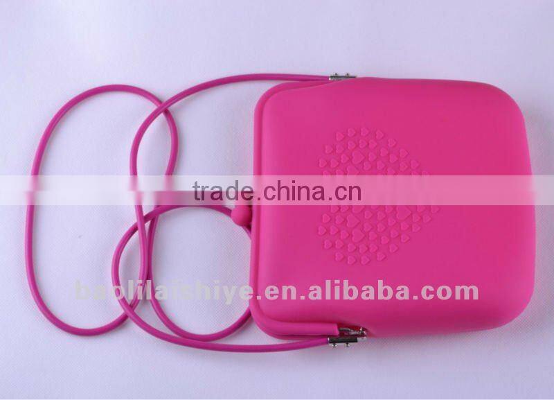 fashion girls silicone shoulder bag
