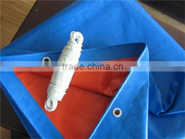 waterproof plastic cover blue orange pe trapaulin for truck cover