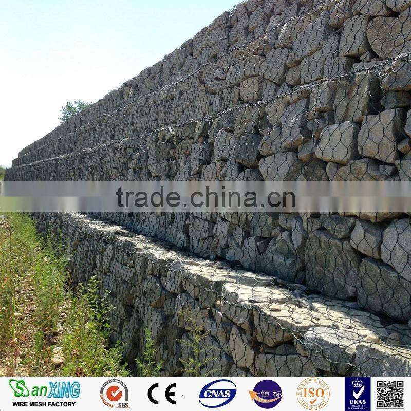 woven gabion mesh retaining walls stone box zinc coated