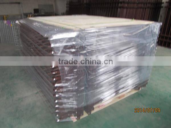 2014 hot sale powder coated square tube iron fence