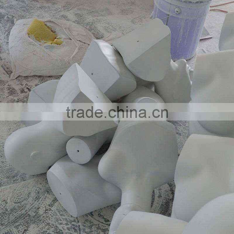 White Fabric dilapidated upper body retro woman mannequin display