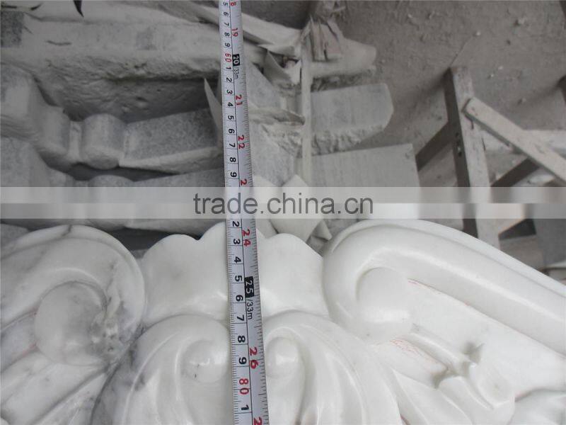 Italian Arabescato White Marble Fireplace Mantel Surrounding With Remote Control Insert