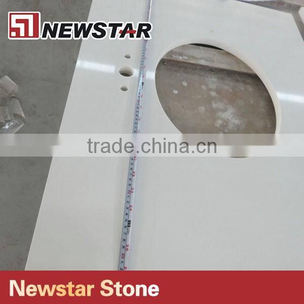Newstar Stone hotel project bathroom quartz vanity top