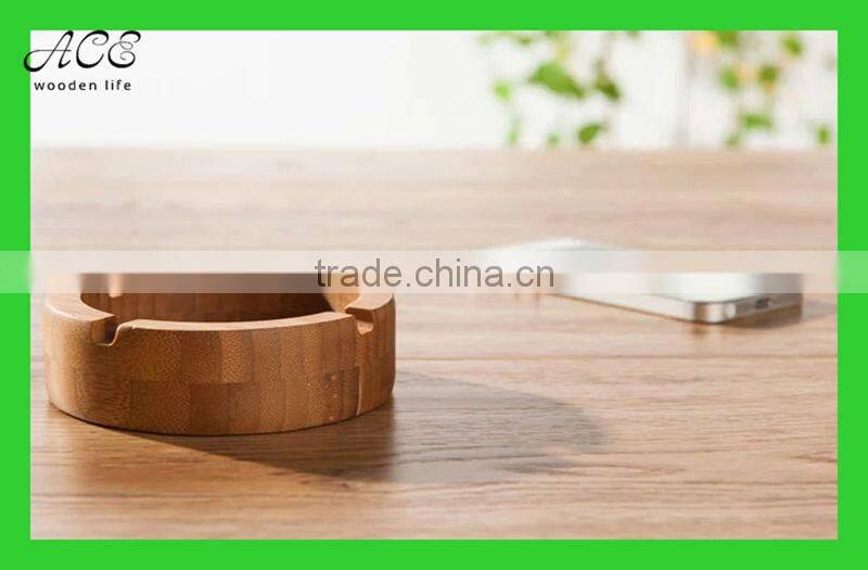 Custom round bamboo ashtray Bamboo ashtray