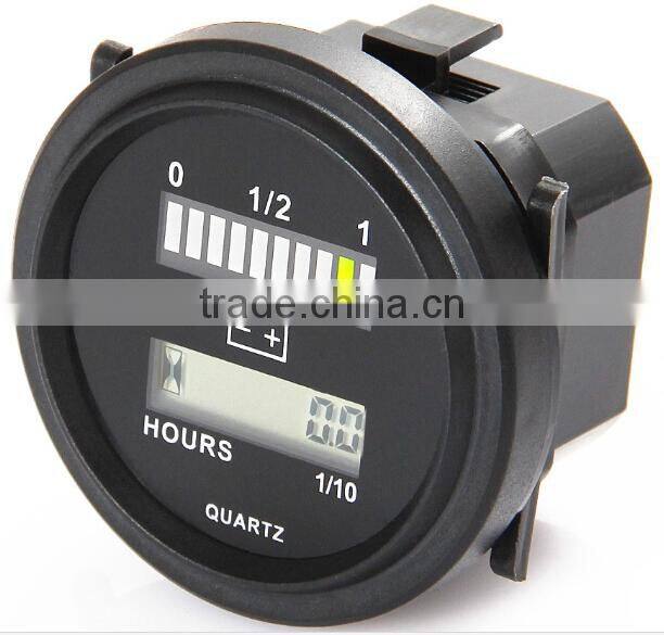 12V/24V, 36V, 48V, 72V battery indicator&hour meter