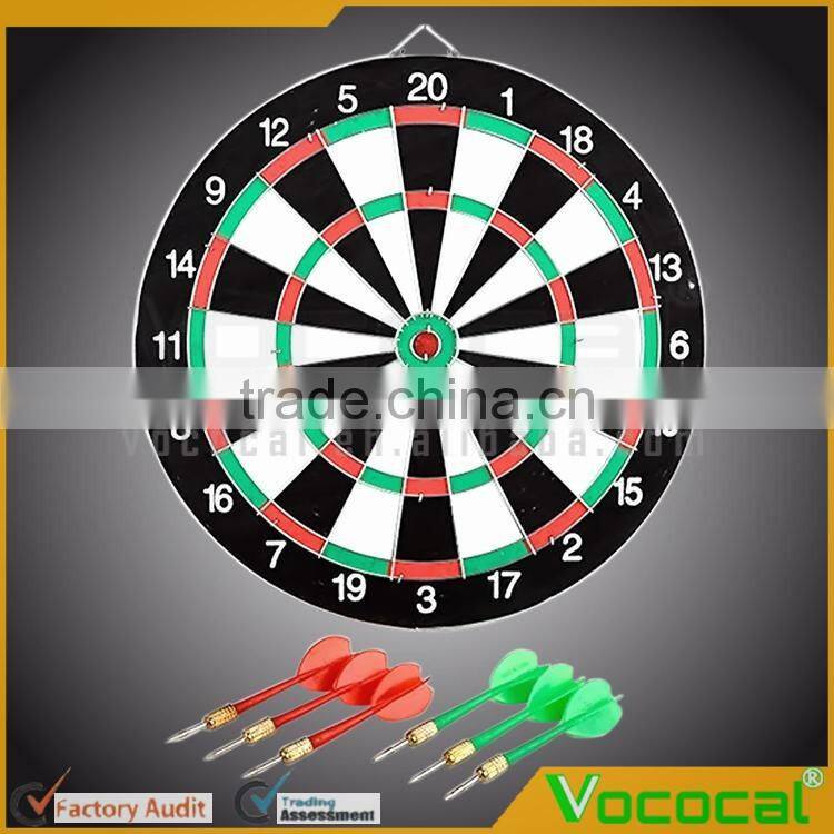 Double Sided Dart Game Thick Target Board with 6 Darts Home Office Outdoor Sports Supplies