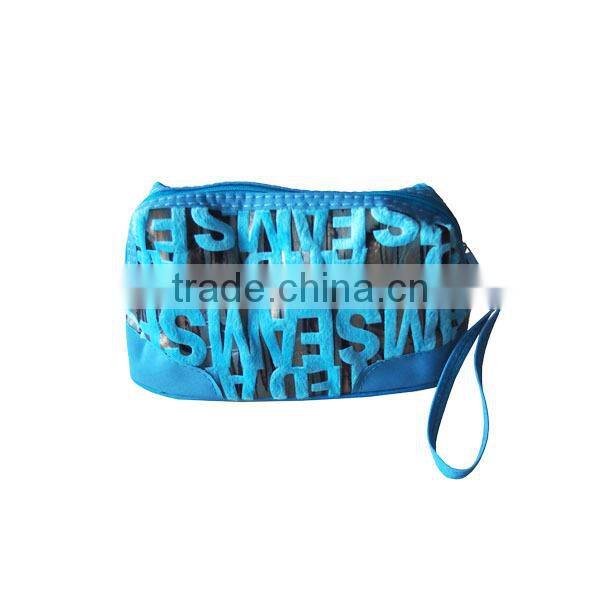 Soft material makeup bag custom