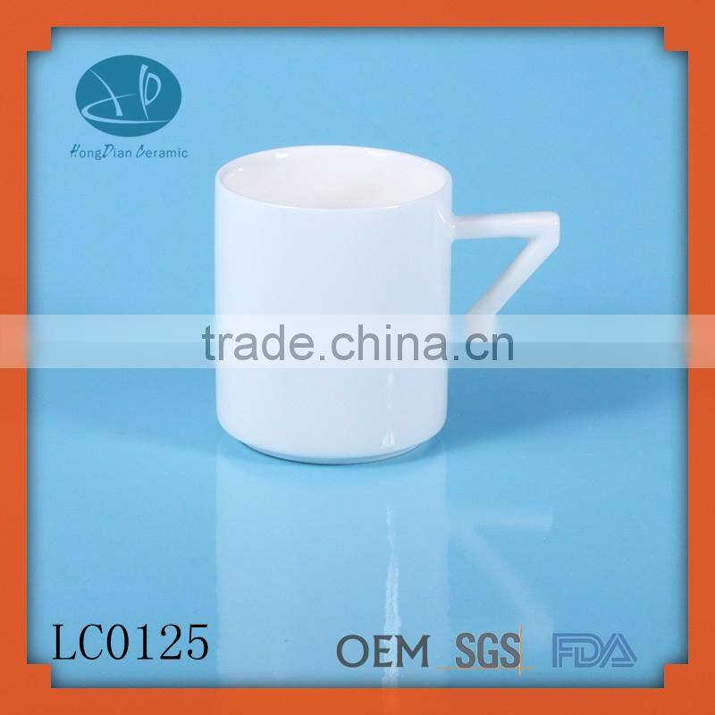 Espresso Cup,popular espresso cup with letter handle, ceramic stoneware beer mug with embossed letters