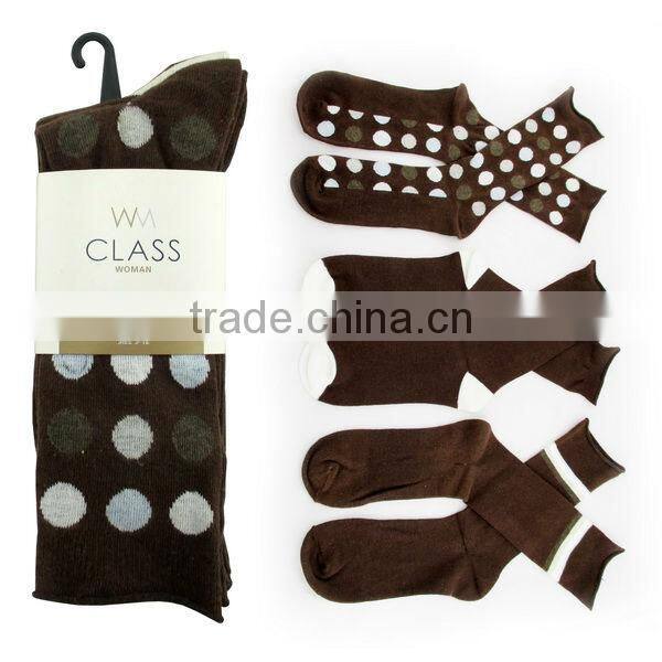 Sock BSCI manufacture Custom 3pk Crew spot strip sock