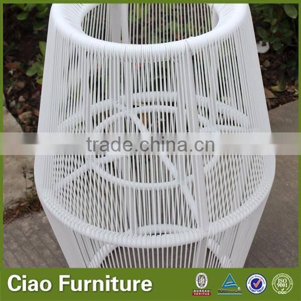 Rhombus shape weaving outdoor string floer pot stand