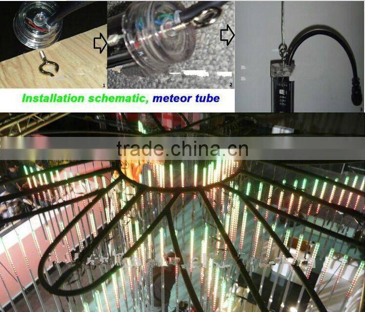 Madrix compatible dmx 3d tube 3d kinetic ceiling lights,8pixels dmx 3d tube for club, dj bar
