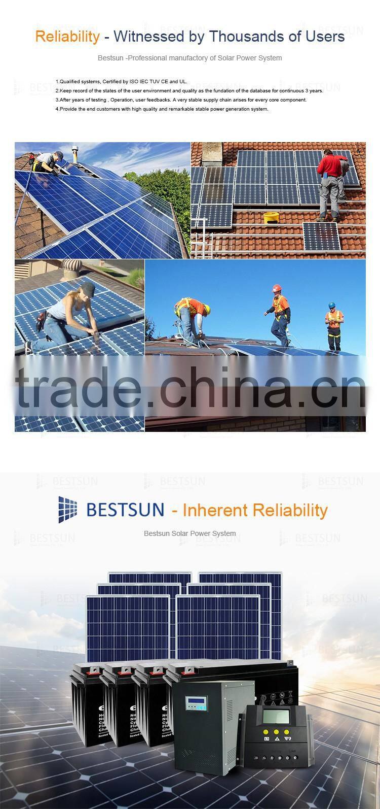 BESTSUN 6000w home adjustable solar mounts solar power system on flat roof