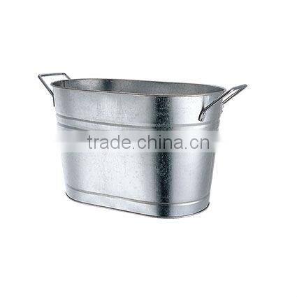 Red Round Galvanized Steel & Power Coating Beverage/beer Ice Buckest Wholesale With Stand