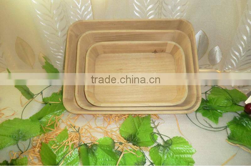 wood serving tray with different size