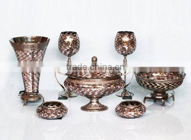 gold plated small candle stand